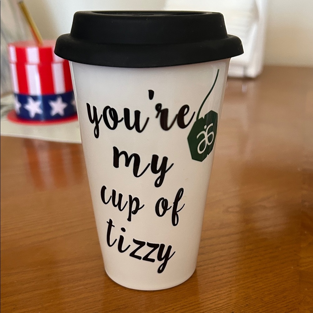 Ceramic travel mug from Arbonne